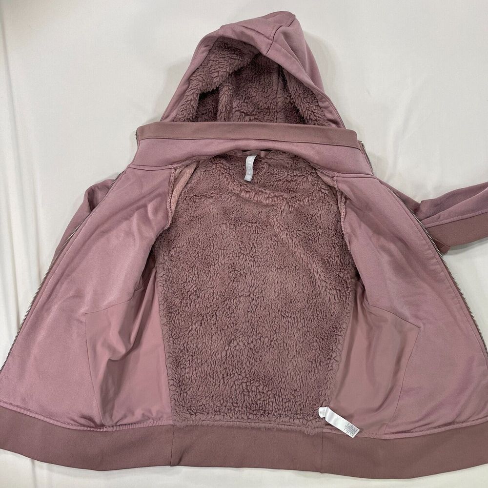 Athleta Triumph Luxe Lined Hoodie Womens Small Pink Full Zip Jacket‎ - Picture 5 of 13